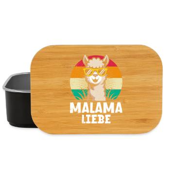 Bald Mama MALAMA LIEBE Retro Lustiges - Lunch Box - Schwarz - Vorne