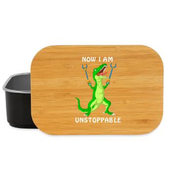Dinosaurier Jetzt bin ich unaufhaltsam Lustig Prähistorisch - Lunch Box - Schwarz - Vorne