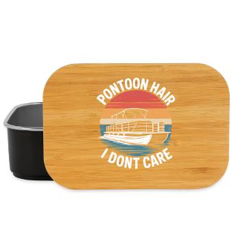 Pontoon Captain Pontoon Boat Saying - Lunch Box - black - Front