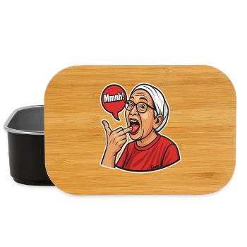 Asiatische Mutter mit Sprechblasen-Design - Lunch Box - Schwarz - Vorne