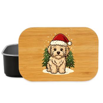 Maltipoo Weihnachten – Süßer Hund im Schnee - Lunch Box - Schwarz - Vorne