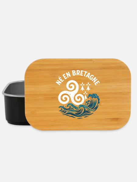 Geboren in der Bretagne, Triskel, bretonische Identität - Lunch Box - Schwarz