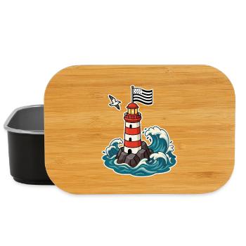 Bretagne Phare Breton Gwenn ha Du Fierté Bretonne - Lunch Box - Schwarz - Vorne