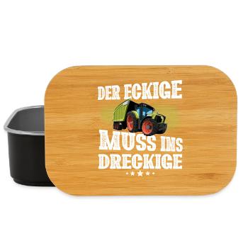Traktor Landwirt - Lunch Box - Schwarz - Vorne