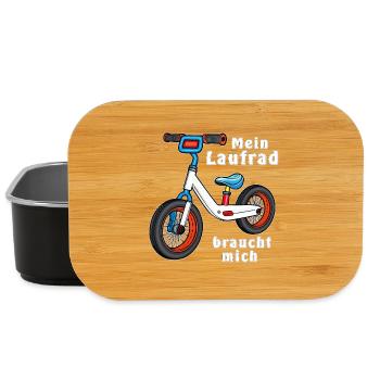 Mon vélo d'équilibre a besoin de moi - Boîte à goûter - noir - Devant