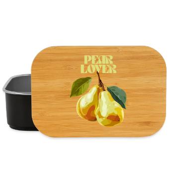 Birnenliebhaber Botanische Illustration - Lunch Box - Schwarz - Vorne