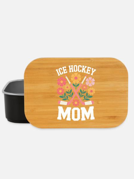 Eishockey Spruch Eishockey Mom Eishockey Geschenk - Lunch Box - Schwarz