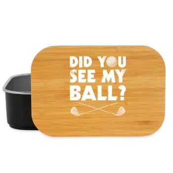 Did you see my ball? Golfer golf golfing - Lunch Box - black - Front