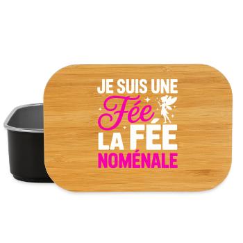Je Suis Une Fée La Fée Noménale Humour Femme - Boîte à goûter - noir - Devant