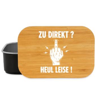 Too direct ? Howl quietly! - Lunch Box - black - Front
