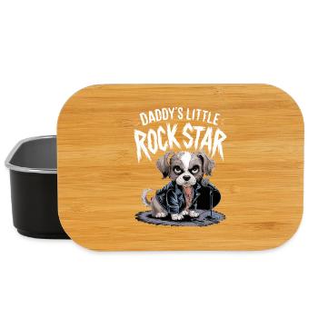 Canine with leather jacket - Lunch Box - black - Front