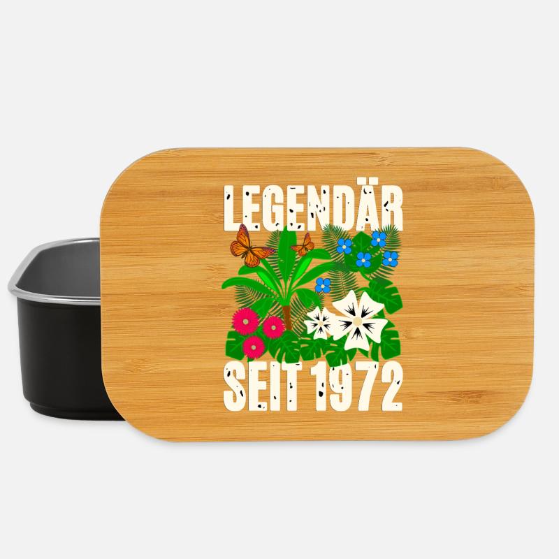 Légendaire depuis 1972 Fleurs - Boîte à goûter - noir