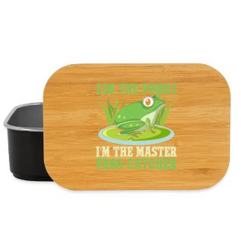 Frog Catcher In The Pond Master Catcher Frog - Lunch Box - black - Front