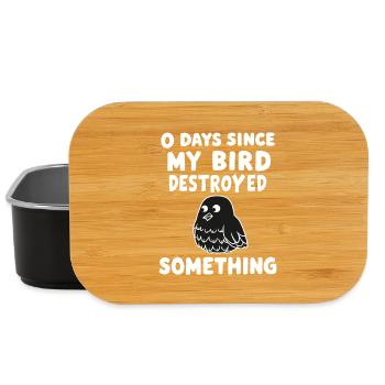 0 Days Since My Bird Destroyed Something Fun - Lunch Box - black - Front
