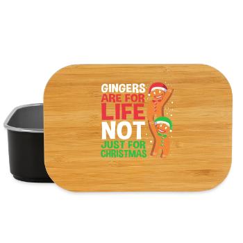 Gingerbread man Christmas gingerbread - Lunch Box - black - Front