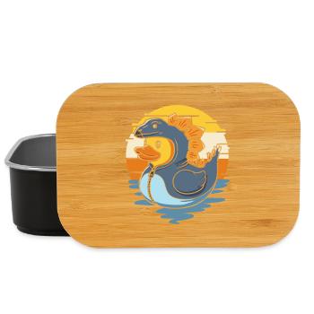Saurier-Enten-Kreation mit Stegosaurus - Lunch Box - Schwarz - Vorne