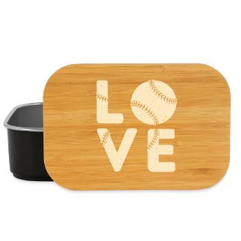 Liebe Baseball Vintage Geschenk - Lunch Box - Schwarz - Vorne