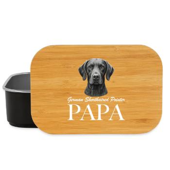 Conception de sports canins pour les papas - Boîte à goûter - noir - Devant