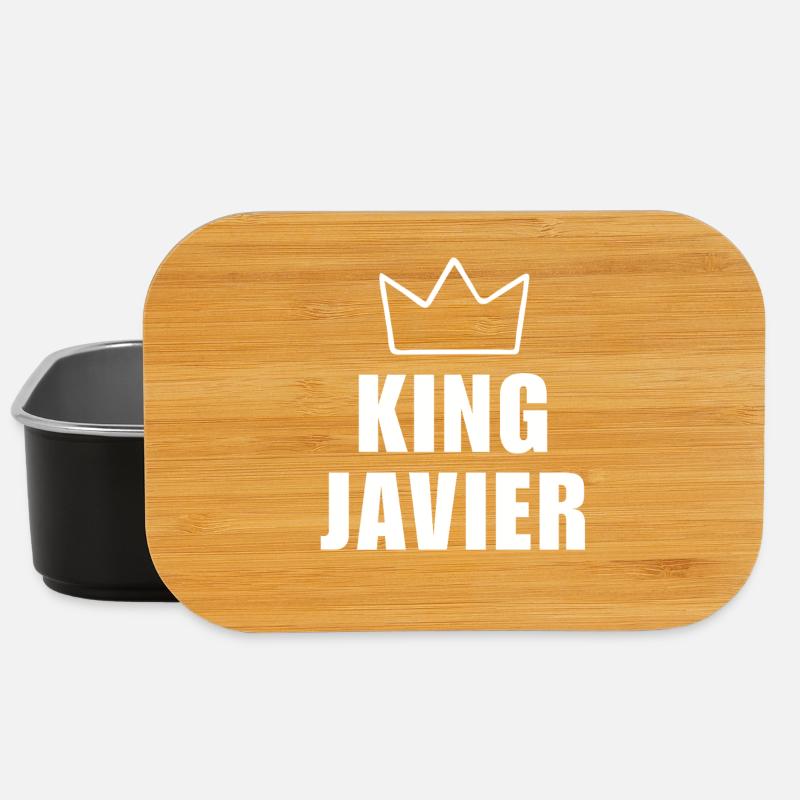 Javier Name mit Buchstabe J - King Crown Hemd - Lunch Box - Schwarz