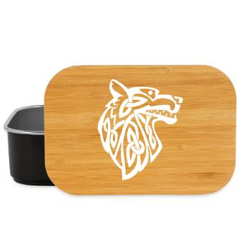 Wikinger Weißer Wolf - Lunch Box - Schwarz - Vorne