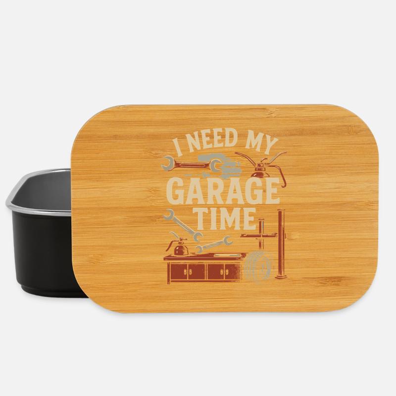 I need my garage time - Lunch Box - black