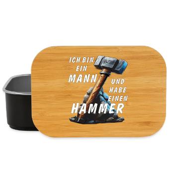 I'M A MAN AND I'VE GOT A HAMMER - Lunch Box - black - Front