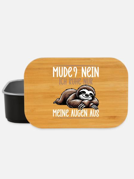Müde Nein Ich Ruhe Nur Meine Augen Aus - Lunch Box - Schwarz