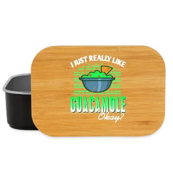 It's Okay Guac I'm Extra Too Cute Avocado Pun - Lunch Box - black - Front