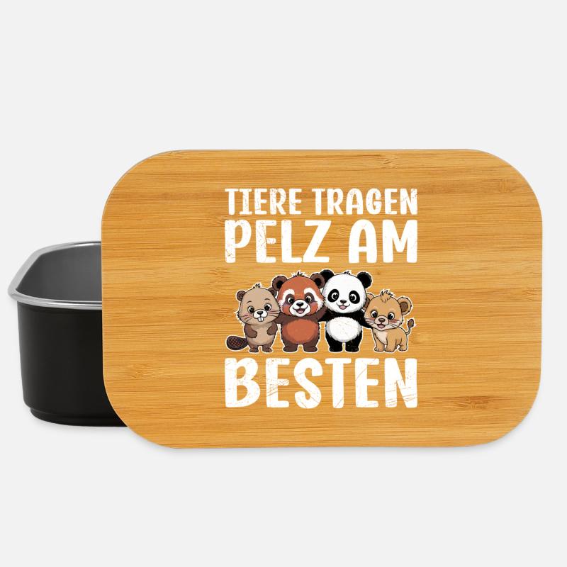 ANIMALS WEAR FUR BEST - Lunch Box - black