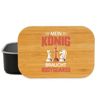 Schach Schachfigur König Bodyguard Geschenk - Lunch Box - Schwarz - Vorne