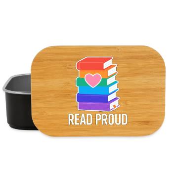 Lese Stolz Mit Regenbogen Herz - Lunch Box - Schwarz - Vorne