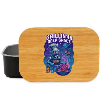 Grilling in deep space with Byte My Brisket - Lunch Box - black - Front