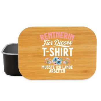Rentnerin Für Dieses T-Shirt Musste Ich Arbeiten - Lunch Box - Schwarz - Vorne