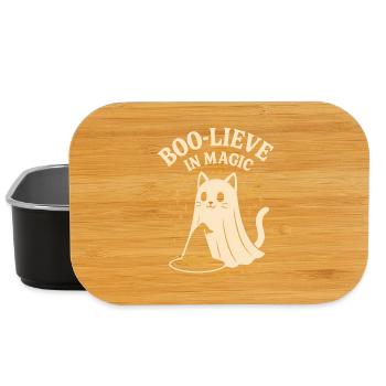 Cat Spirit Magical Halloween Design - Lunch Box - black - Front