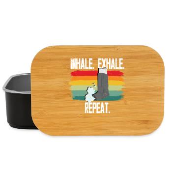 Asthma Asthmatics Inhale Exhale Repeat - Lunch Box - black - Front