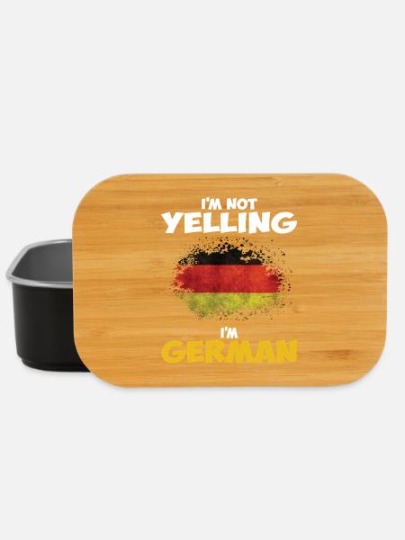 Im Not Yelling Im German Funny Germany Quote - Lunch Box - Schwarz