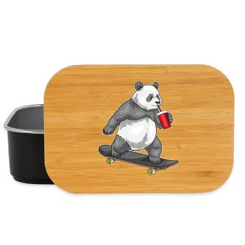 Panda Skater Skateboard - Lunch Box - Schwarz - Vorne