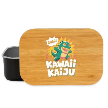 Kawaii Kaiju Pop Culture Japanese Aesthetic - Lunch Box - Schwarz - Vorne
