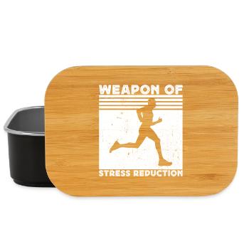 Le marathonien arme de la course à pied - Boîte à goûter - noir - Devant