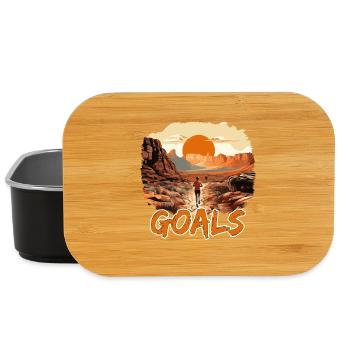 Setting goals Runners Adventure Landscape - Lunch Box - black - Front