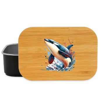 Orca Killer Whale - Lunch Box - black - Front