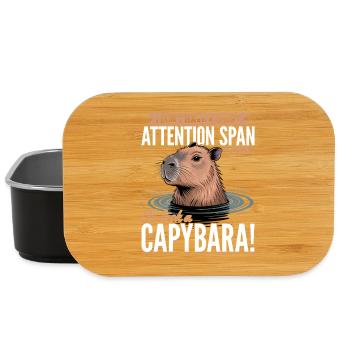 Funny aesthetic Kawaii Capybara - Lunch Box - Schwarz - Vorne
