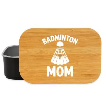 Badminton Spruch Mama Lustiges Badminton Geschenk - Lunch Box - Schwarz - Vorne