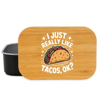 Taco Saying Mexican Food Joke Taco Gift - Lunch Box - black - Front