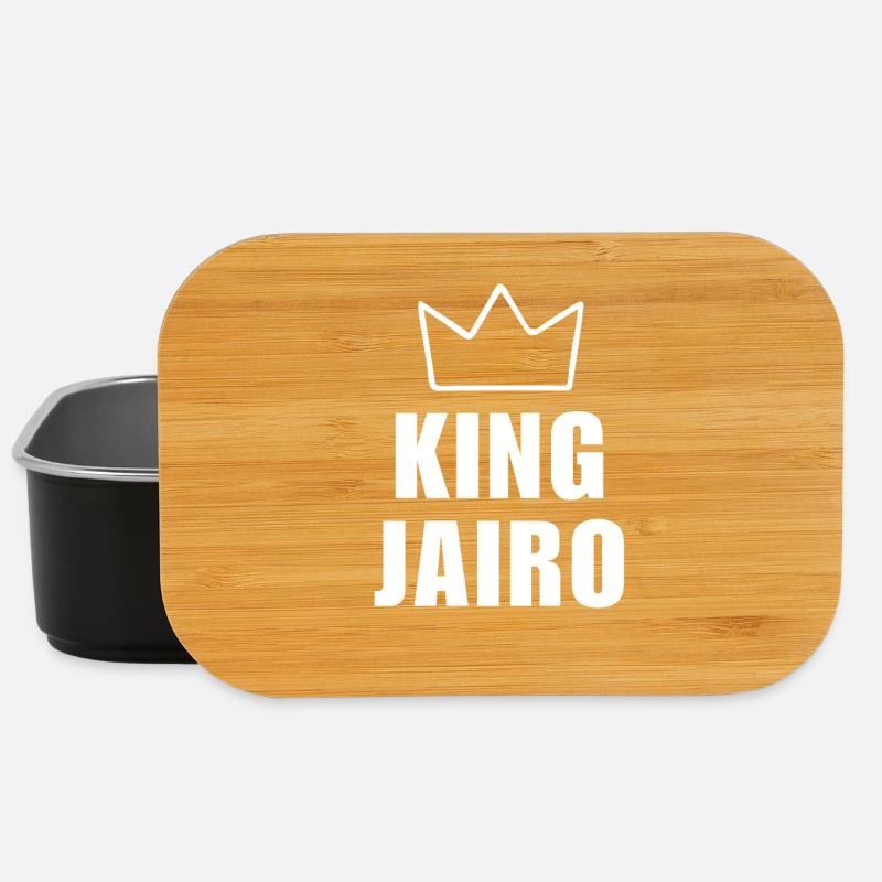 Jairo Name mit Buchstabe J - King Crown Hemd - Lunch Box - Schwarz