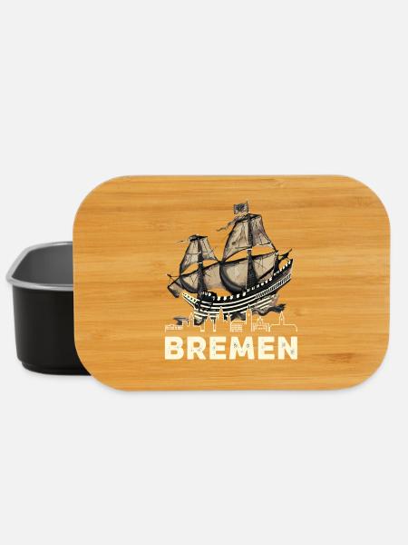 Historische Bremer Hansekogge - Lunch Box - Schwarz