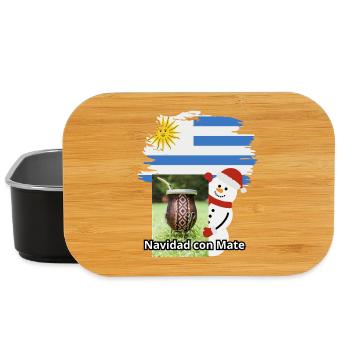 Weihnachtsfeier mit Mate und Schneemann - Lunch Box - Schwarz - Vorne