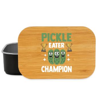 Gurken Liebhaber Essiggurken Champion - Lunch Box - Schwarz - Vorne