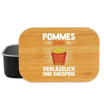 Les frites aiment être fiables et croustillantes - Boîte à goûter - noir - Devant