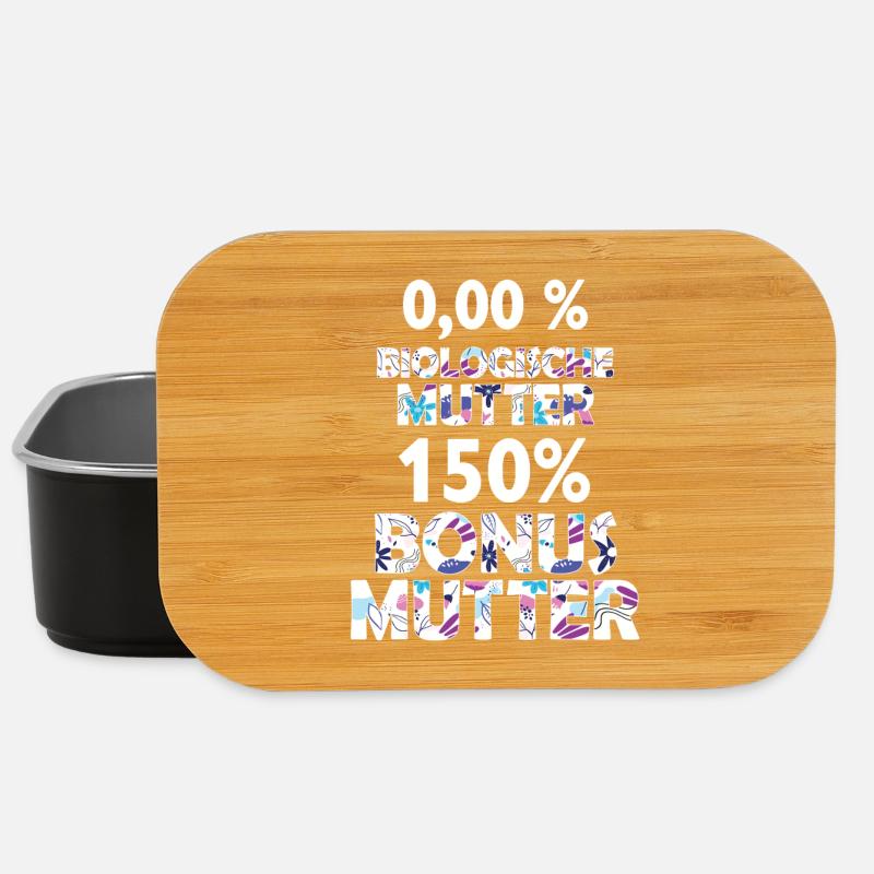 Bonus Mutter Mama Stiefmutter Muttertag Geschenk - Lunch Box - Schwarz